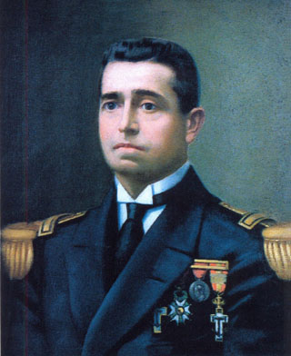 Retrato al oleo de don Jaime Janer y Robinson. Capitán de corbeta de la Real Armada Española.