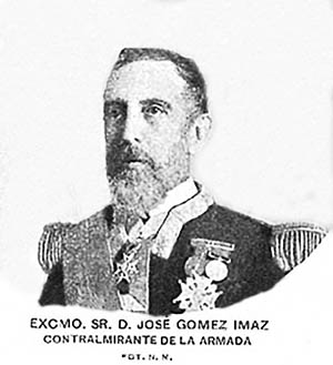 Foto de don José Gómez Imaz y Simón. Contralmirante de la Real Armada Española. Ministro de Marina.