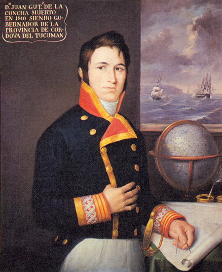 Retrato al oleo de don Juan Antonio Gutiérrez de la Concha y Mazos de Güemes. Brigadier de la Real Armada Española.