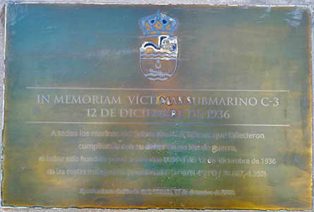 Placa en la Cala