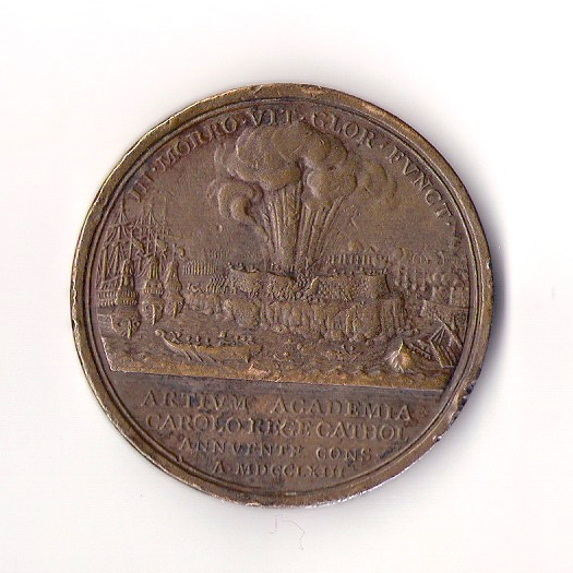 Foto de la medalla conmemorativa de la gesta del Morro de la Habana. Cortesía del Museo Naval. Madrid.