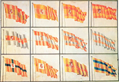 Las 12 banderas Presentadas al Rey don Carlos III.