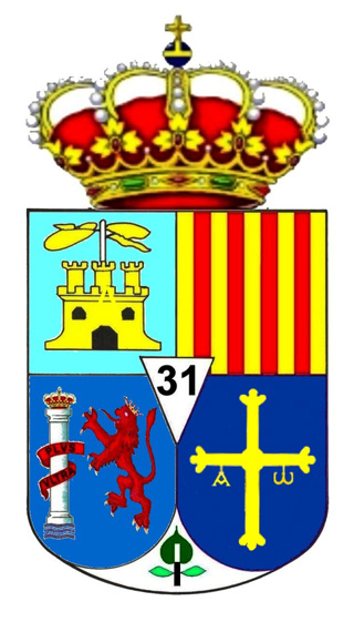 Dibujo del escudo de la 31 Escuadrilla de escoltas (fragatas). Por Ariesmadrid.