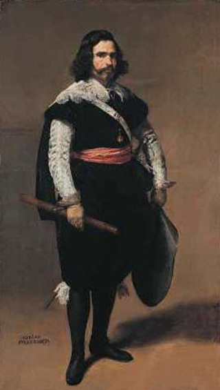 Retrato de don Adrian Pulido Pareja y Ramírez de Arellano. General de Mar y Tierra español, a caballo de los siglos XVI y XVII. Caballero profeso de la Orden de Santiago.