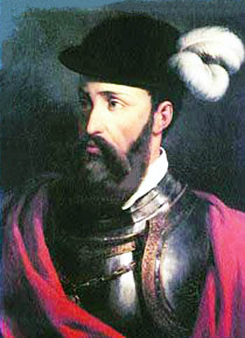 Supuesto retrato al oleo de don Alonso de Ojeda.Piloto Mayor. Descubridor. Conquistador.