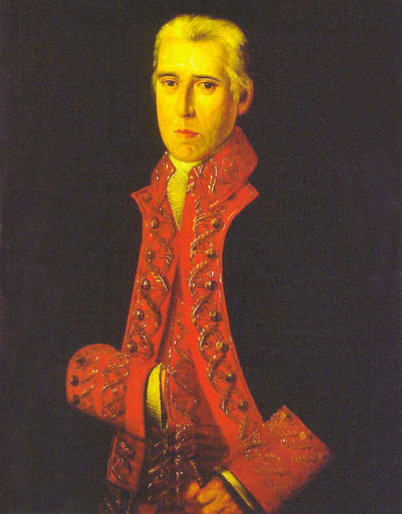  Retrato de don Antonio de Escaño y García Garro de Cáceres. Teniente General de la Real Armada Española. Caballero profeso de la Militar Orden de Santiago. En 1800. Regente del Reino. Ministro de Marina.