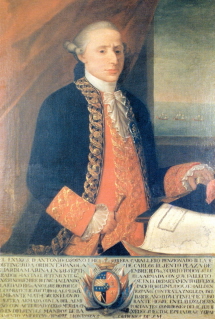  Cuadro al oleo de don Antonio Osorno y Herrera. Teniente general de la Real Armada Española. Cruz de Caballero de la Muy Distinguida Orden de Carlos III, pensionada.