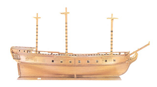 Maqueta de la corbeta Descubierta.