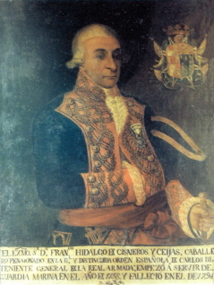  Cuadro de don Francisco Hidalgo de Cisneros y Seijas. Cortesía del Museo Naval. Madrid.