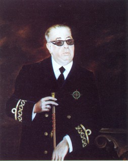 Retrato al oleo de don Fernando Abárzuza y Oliva. Contralmirante de la Real Armada Española. Caballero Cruz Laureada de la Real y Militar Orden de San Fernando de 2ª clase.