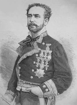 Foto de don Isidro Mateo Posadillo y Posadillo. Capitán de fragata de la Real Armada Española. Cruz de caballero de la Real y Muy Distinguida Orden Española de Carlos III.