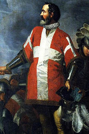 Óleo de Jean Parisot de La Valette. Gran Maestre de la Soberana y Militar Orden Hospitalaria de San Juan de Jerusalén de Rodas y de Malta.