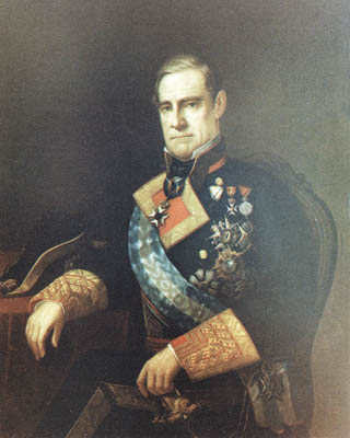 Retrato al oleo de don José María de Bustillo y Gómez de Barreda. Teniente general de la Real Armada Española. I Conde de Bustillo. Gran Cruz de la Real y Muy Distinguida Orden Española de Carlos III. Ministro de Marina.