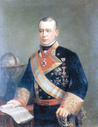 Óleo de don José María de Quesada y Bardalonga. Teniente general de la Real Armada española. Ministro de Marina. Senador del Reino.