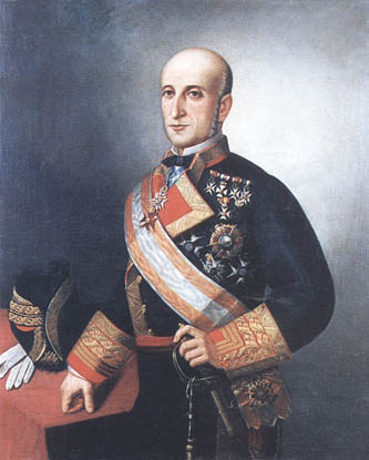 Óleo de don José Manuel Pareja y Rodríguez de Septien. Teniente general de la Real Armada Española. Caballero Cruz de la Real y Militar Orden de San Fernando de 1ª clase. Cruz de caballero de la Real y Muy Distinguida Orden Española de Carlos III. Ministro de Marina. Senador del Reino.