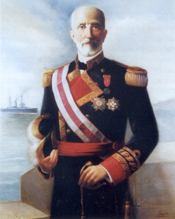 Retrato al oleo de don José Ferrándiz y Niño. Contralmirante de la Real Armada Española.