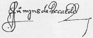 Firma de don Juan Martínez de Recalde.