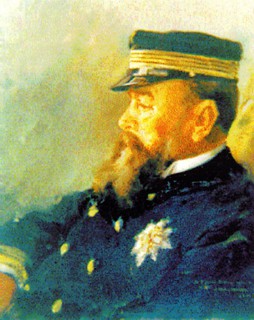 Retrato al oleo de don Manuel Deschamps y Martínez. Capitán de la marina mercante Española.