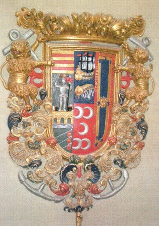 Fotografía del escudo de Armas de don Manuel López Almonacid Pintado.