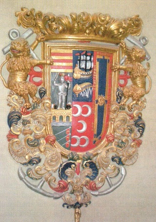 Fotografía del escudo de Armas de don Manuel López Almonacid Pintado.