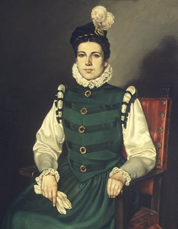 Retrato al óleo de doña María Mayor Fernández de Cámara y Pita, más conocida por María Pita.