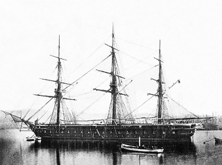  Fragata de hélice de 1ª clase Navas de Tolosa, fotografía en blanco y negro.