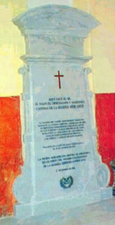 Mausoleo en el Panteón de Marinos Ilustres de San Fernando en recuerdo de don Manuel Deschamps y Martínez. Capitán de la marina mercante Española.