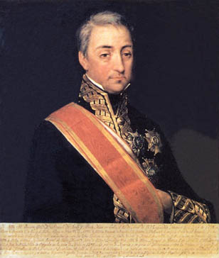 Óleo de don Pascual María Enrile y de Alcedo. Teniente general de la Real Armada Española. Gran Cruz Laureada de la Real y Militar Orden de San Fernando de 5ª Clase. Por la reconquista de Cartagena de Indias. 18-III-1823. Gran Cruz de la Real y Muy Distinguida Orden Española de Carlos III. Prócer del Reino.