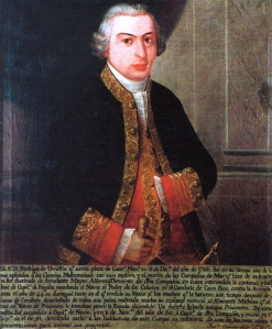Óleo de don Rodrigo de Urrutia y de la Rosa. Capitán de navío de la Real Armada Española.